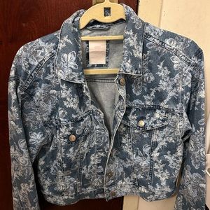 Loveshackfancy x gap floral denim jacket collab